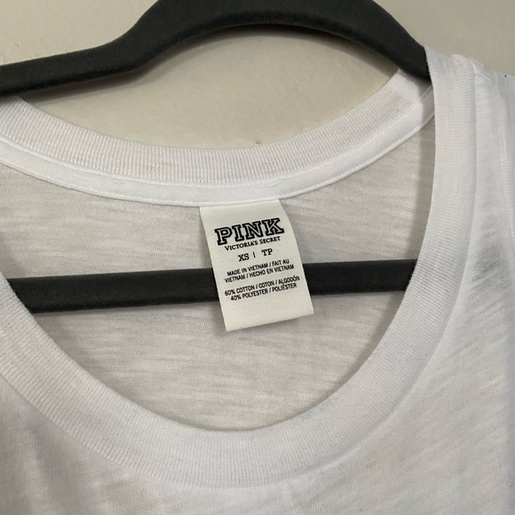 PINK Victoria’s Secret American Flag Red White Blue Bling Sequins Tank Top XS - Picture 5 of 6